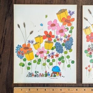 Vintage Super Cute Floral Picnic Prints